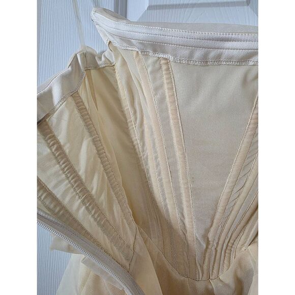 House of CB Leila ivory mesh strapless corset dress XS $195 - Picture 11 of 11